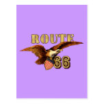 Route 66 American flag USA Bald Eagle Postcards