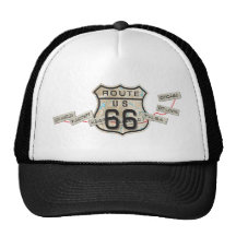 Route 66 cap trucker hat