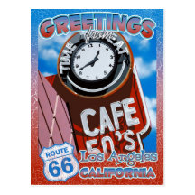 Route 66 Greetings Los Angeles California Postcard