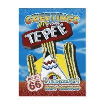 Route 66 Greetings Tucumcari New Mexico Postcard
