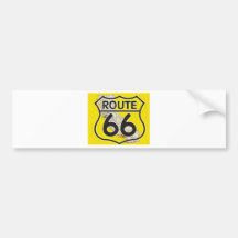 route 66 yellow gold California1 Bumper Sticker