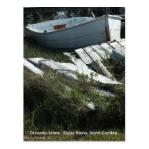 Row Boat Ocracoke Island Post Cards