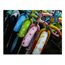 Row of Bicycles Postcard