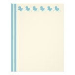 row of blue ducks personalized letterhead