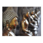 Row of Buddha sculptures postcards