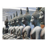 Row of Buddha sculptures Postcard postcards