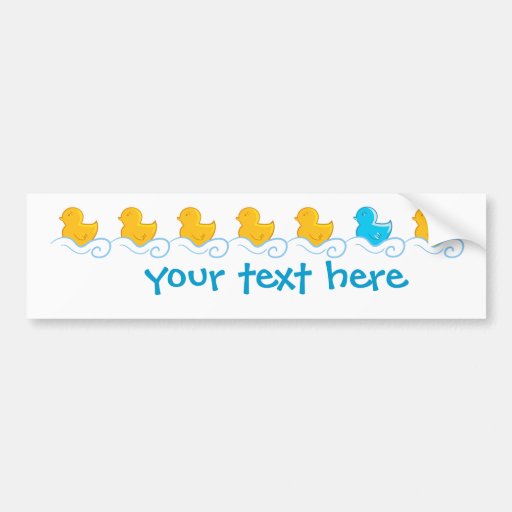 row of cute ducks bumper stickers
