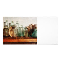 Row of Medicine Bottles Custom Photo Card