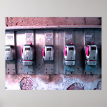 Row of Phone Boxes Print
