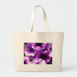 Row of Purple Petunias Canvas Bag