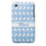 row of white ducks blue iPhone 3G/3GS Case-Mate casemate cases