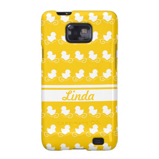 row of white ducks in yellow Samsung Galaxy Case