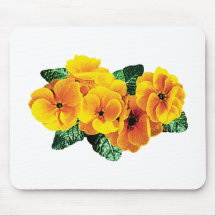 Row Yellow Primroses Mouse Pad