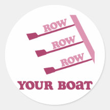 RowChick Row Row Row Your Boat Round Sticker