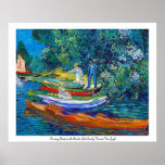 Rowing Boats on the Banks of the Oise Posters