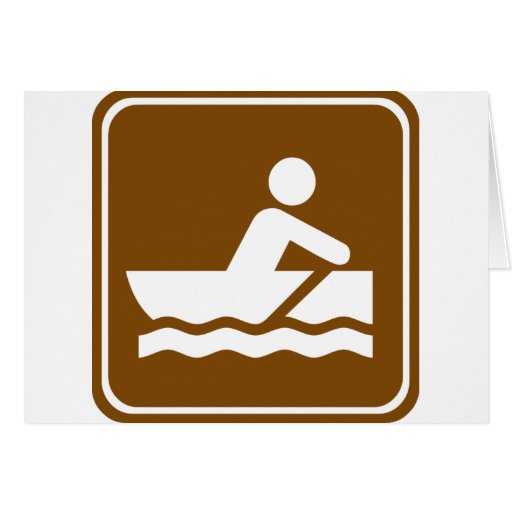 Rowing Highway Sign Greeting Card