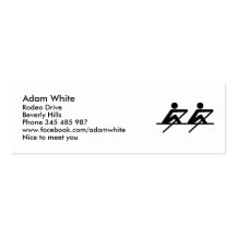 Rowing paddle team business card template
