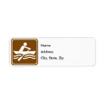 Rowing Recreational Highway Sign Return Address Label