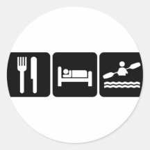 Rowing Round Sticker