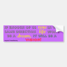 ROWING TOWARD A VISION BUMPERSTICKER BUMPER STICKERS