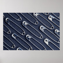 Rows of safety pins print