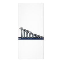 Rows of screws customized rack card