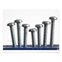 Rows of screws invitations