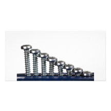 Rows of screws picture card