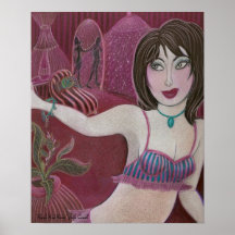 'Roxy's Red Room' art poster by Jude Cowell