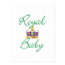Royal Baby with Purple and Gold Crown Postcard