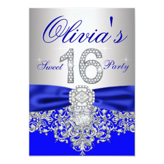 sweet royal silver invitations invitation card birthday sixteen diamonds purple zazzle announcements cards decorations gold templates custominvitations4u paper invites navy