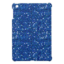 ROYAL BLUE BLUES WHITE GLITTER-LIKE TILES TEXTURES COVER FOR THE iPad MINI