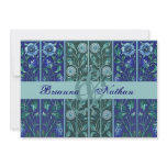 Royal Blue Damask Wedding Invitation