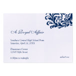 Royal blue formal prom bid custom admission ticket business cards
