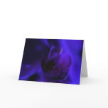 Royal Blue Orchid Blank Card, Exotic Floral