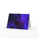 Royal Blue Orchid Blank Card, Exotic Floral