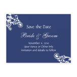 Royal Blue Personalized Flourish Save the Date