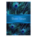 Royal Blue Purple Peacock Bridal Shower Custom Invitation