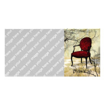 Royal Chair with Branches Personalized Photo Card