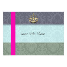 Royal Crown Save The Date Card