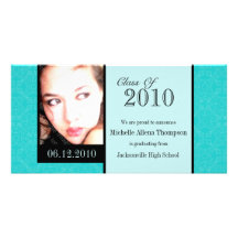 Royal Damask Graduation Announcement Photo Cards