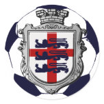Royal England Soccer ball England flag gifts Round Sticker
