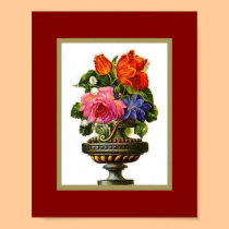 Royal floral decor posters