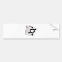 royal flush bumper sticker