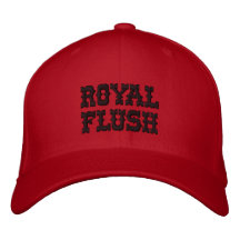 ROYAL FLUSH EMBROIDERED BASEBALL CAP