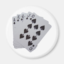Royal Flush Fridge Magnet