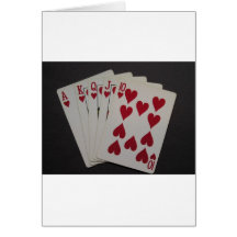 Royal Flush Greeting Card