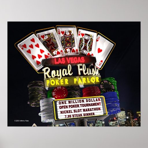 Retro poker poster