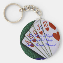 Royal Flush Queen Keychain