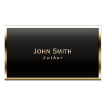 Royal Gold Border Author Business Card